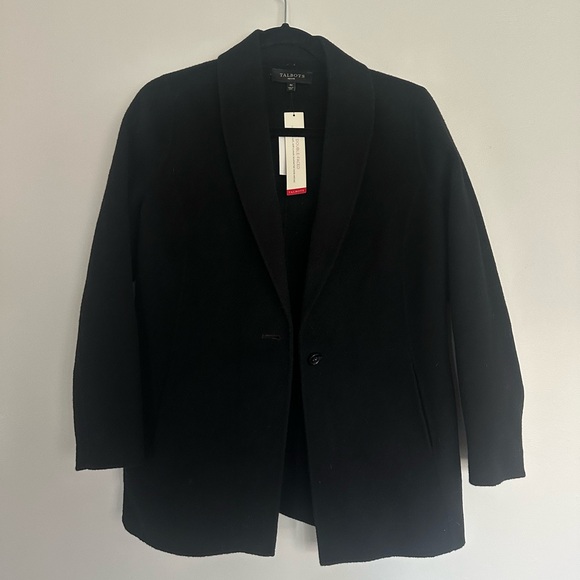 NWT Talbots 4P (Small) Black Blazer Coat – Wool Blend - Picture 3 of 9